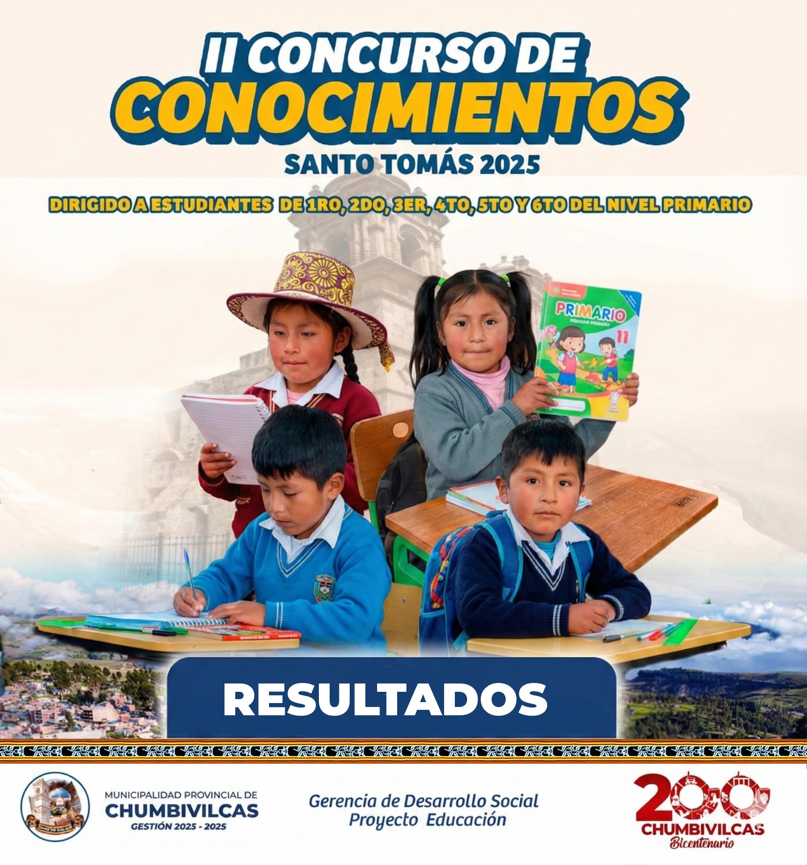 RESULTADO DEL II CONCURSO DE CONOCIMIENTOS NIVEL PRIMARIO